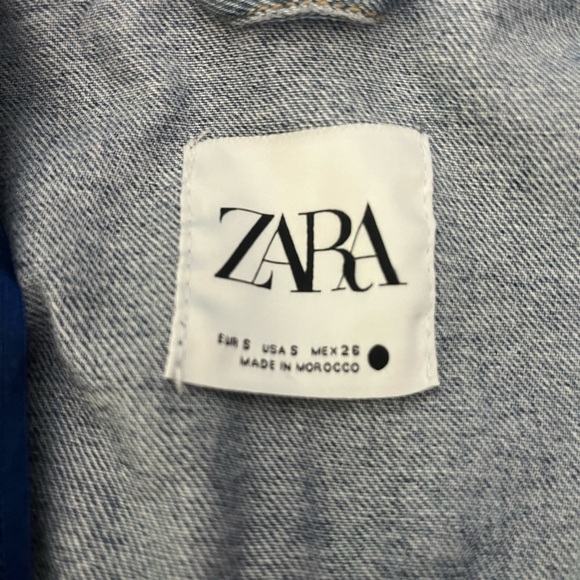 Zara Women's Blue Jean Jacket Oversize - Picture 3 of 10